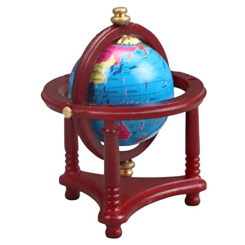 Mini Globe 2x1x2 Zoll lustig lebensechtrang 1 12 Skala Dollhouse Accessoires Kreativ DIY Wood Doll House Accessoires für Dollhouse Dekor Kinder Rollenspiele, 1 12 -Skala -Puppenzubehör, Mini von Comebachome