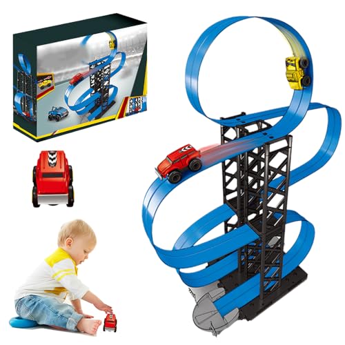 Anti Gravity Car & Track Set, 2024 Neu Anti Schwerkraft Track Builder Auto Spielzeug, Auto mit Eisenbahn ab 3 4 5 6 Jahre Junge Mädchen, Cars Autorennbahn für Kinder Geschenk (Aktualisierte Version) von ComedyKing