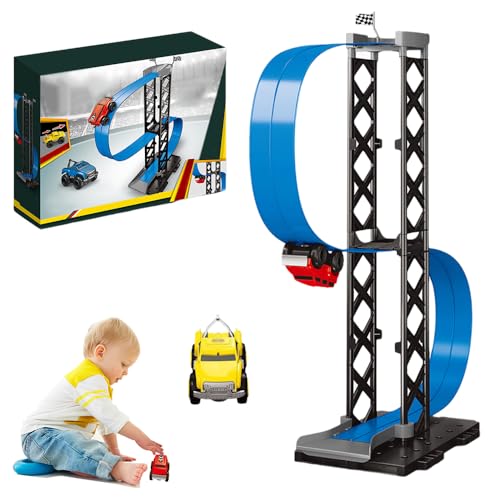 Anti Gravity Car & Track Set, 2024 Neu Anti Schwerkraft Track Builder Auto Spielzeug, Auto mit Eisenbahn ab 3 4 5 6 Jahre Junge Mädchen, Cars Autorennbahn für Kinder Geschenk (Basisversion) von ComedyKing