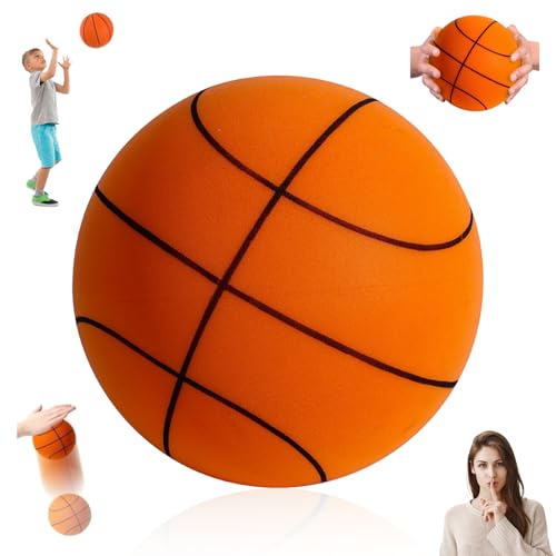 ComedyKing Schaumstoff-Basketball, 2025 Neuest Basketball Kinder, The Silent Basketball Indoor-Spielzeug für Kinder, Waschbares, langlebiges und Robustes Spielzeug (Orange, 18cm) von ComedyKing