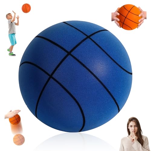 ComedyKing Schaumstoff-Basketball, 2025 Neuest Basketball Kinder, The Silent Basketball Indoor-Spielzeug für Kinder, Waschbares, langlebiges und Robustes Spielzeug (blau, 18cm) von ComedyKing