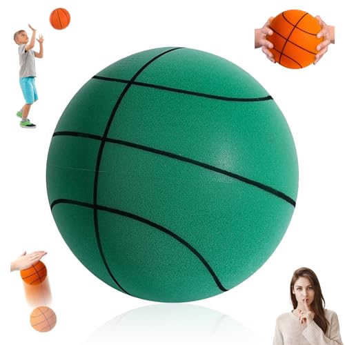 ComedyKing Schaumstoff-Basketball, 2025 Neuest Basketball Kinder, The Silent Basketball Indoor-Spielzeug für Kinder, Waschbares, langlebiges und Robustes Spielzeug (grün, 18cm) von ComedyKing