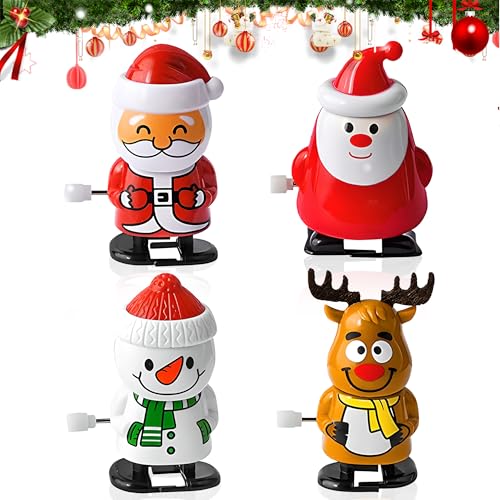 Kinder Aufziehspielzeug, Wind Up Rentier Weihnachtsbaum Schneemann Weihnachtsmann Figur Uhrwerk Spielzeug, Aufziehspielzeug Weihnachten, Christmas Wind Up Toys für Baby Kinder Erwachsene (#D) von ComedyKing