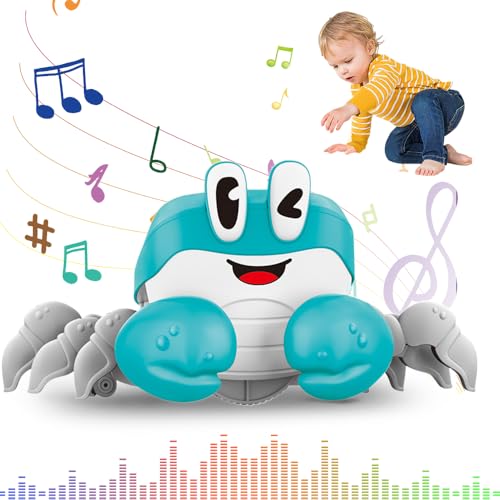 Krabbe Baby Spielzeug, Kinderspielzeug ab 1 2 3 Jahr, Spielzeug Junge Mädchen für 6-12 Monate Krabbelspielzeug Baby Geschenke, Krabbelspielzeug Baby, Crawling Crab Baby Toys Geschenke (Grün) von ComedyKing