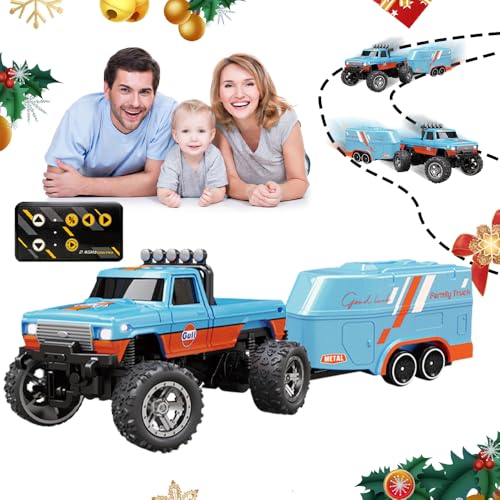 Mini RC Monster Truck, 1:64 RC Auto Crawler, Ferngesteuertes Auto, Monstertruck Ferngesteuert, 4WD Monster Truck Ferngesteuert, Monster Truck Ferngesteuert für Kinder Erwachsene (Blau 2) von ComedyKing