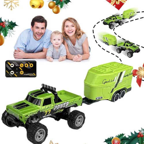 Mini RC Monster Truck, 1:64 RC Auto Crawler, Ferngesteuertes Auto, Monstertruck Ferngesteuert, 4WD Monster Truck Ferngesteuert, Monster Truck Ferngesteuert für Kinder Erwachsene (Grün) von ComedyKing