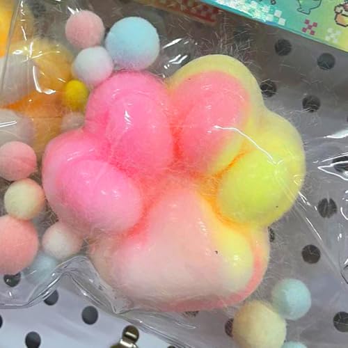 Squeeze Spielzeug, Cat Paw Anti Stress Ball, Katzenpfoten Quetschspielzeug mit Bällen Lustig, Sensory Toys, Funny Squeeze Antistressball Erwachsene, Squishy Toy (Regenbogen) von ComedyKing