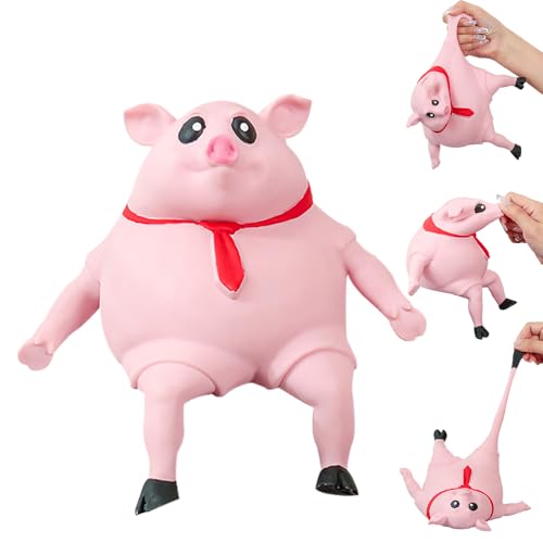 Stress Schwein Stress Spielzeug, Anti Stress Schwein Rosa, Piggy Squeeze Toy, Anti Stress Spielzeug, Kreatives Dekompressions Piggy, Fidget Toys für Kinder Erwachsener (M) von ComedyKing