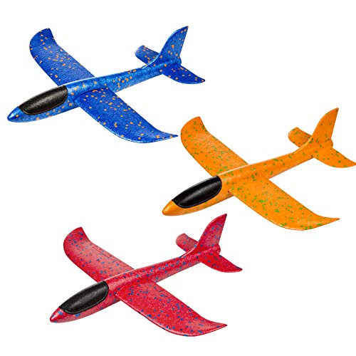 Comius Sharp Segelflugzeug, 3 Stücke Schaum Flugzeug Styropor, Modell Schaum Flugzeug, Manuelles Werfen Spielzeug, Outdoor Sport Spielzeug für Kinder von Comius Sharp