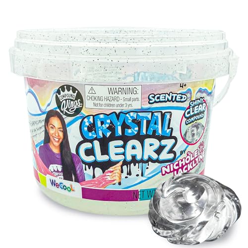 COMPOUND KINGS Nichole Jacklyne Fluffy Scented Crystal Clearz Schleimeimer für Mädchen & Jungen | Sensorisches Spielzeug | Antihaft- | Stressreduzierende Taktikel von Compound Kings