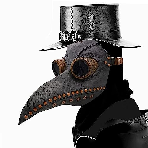 CompraFun Halloween Maske, Masken Karneval Horror, Steampunk Pestmask für Halloween Karneval (braun) von CompraFun