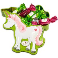 Geschenkdose "Einhorn" mit 9 Pralinen, 97g von Confiserie Heidel