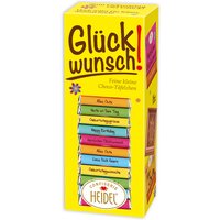 Schoko-Box "Glückwunsch", 16 Mini-Täfelchen, 80g von Confiserie Heidel