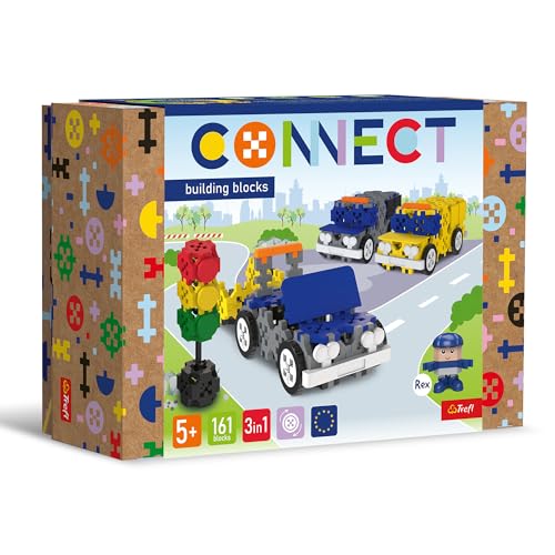 Connect 61974 Set 3in1, Einsatzfahrzeuge-161 Elemente: 156 Figur 5 Bausteine, Kreatives Spielzeug für Erwachsene und Kinder ab 5 Jahren, Mehrfabrig von Connect