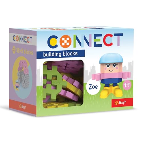 Connect 61980 Set Pocket Girl, Zoe-35 Elemente: 30 Figur 5 Bausteine, Kreatives Spielzeug für Erwachsene und Kinder ab 4 Jahren, Mehrfabrig von Connect