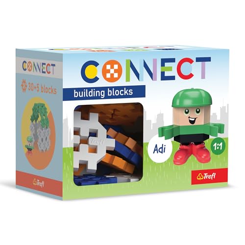 Connect 61981 Set Pocket Boy, Adi-35 Elemente: 30 Figur 5 Bausteine, Kreatives Spielzeug für Erwachsene und Kinder ab 4 Jahren, Mehrfabrig von Connect