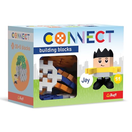 Connect 62006 Set Pocket Boy, Jay-35 Elemente: 30 Figur 5 Bausteine, Kreatives Spielzeug für Erwachsene und Kinder ab 4 Jahren, Mehrfabrig von Connect