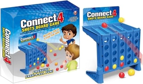 Connect 4 Shots Brettspiel, Interaktives Ballspiel mit Prellen Bällen, Familie Strategiespiel von Connect4