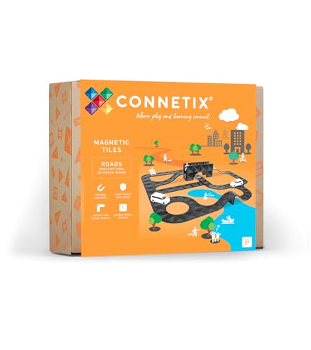 CONNETIX Magnetfliesen Straßen Kreativpaket, 48 Teile von Connetix