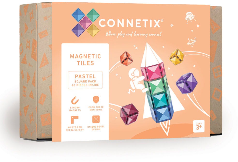 Connetix Magnetischer Bauteil Pastel Square 40 Teile Connetix Magnetischer Bauteil Pastel Square 40 Teile von Connetix