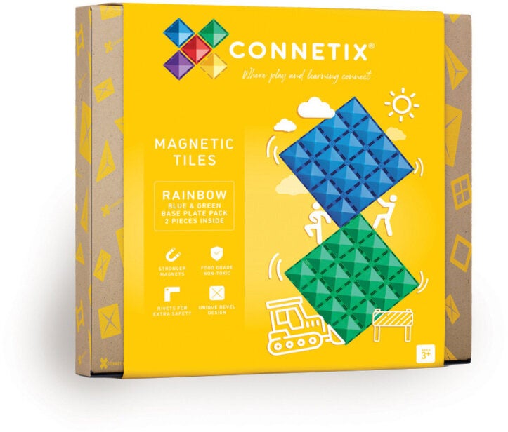 Connetix Bausatz Rainbow Blue &  Green Base Plate 2 Teile von Connetix