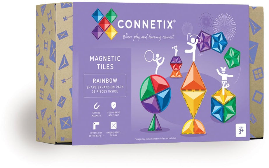 Connetix Magnetische Bauteile Rainbow Shape Erweiterungsset 36 Teile Connetix Magnetische Bauteile Rainbow Shape Erweiterungsset 36 Teile von Connetix
