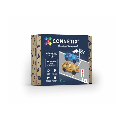 CONNETIX Magnetische Fliesen Regenbogen Auto Pack, 2 Stück von Connetix