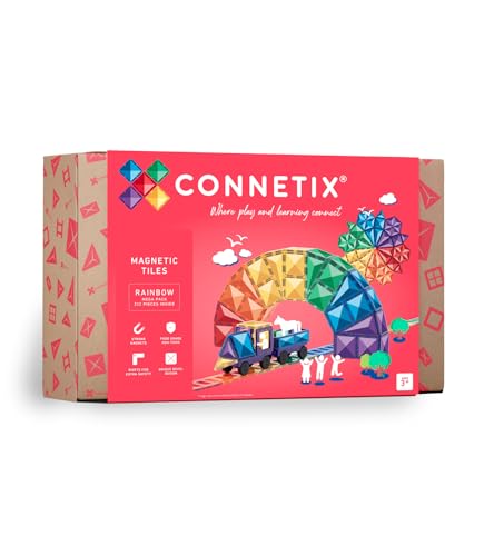 CONNETIX Magnetische Fliesen Regenbogen Megapackung, 212 Stück von Connetix