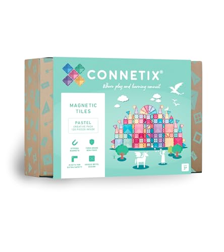 CONNETIX Magnetische Fliesen Pastell Kreativpaket, 120 Stück von Connetix