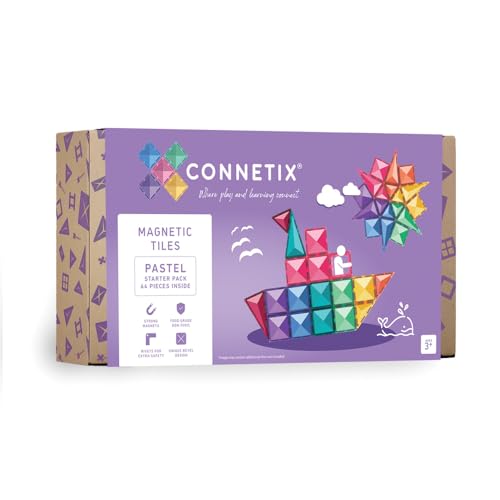 Connetix Pastell Starterpaket, 64 Teile Mehrfarbig von Connetix