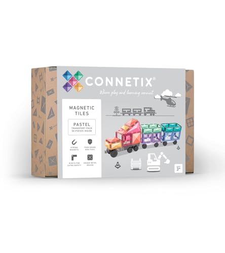 Connetix Magnetische Fliesen Pastell Transportieren Packen, 50 Stück von Connetix