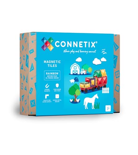 CONNETIX Magnetische Fliesen Regenbogen Antrag Packen, 24 Stück von Connetix