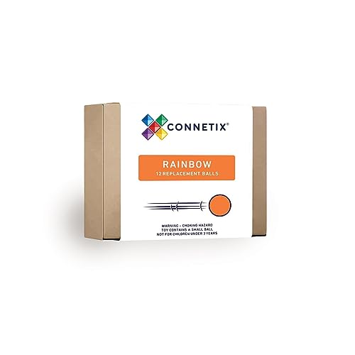 CONNETIX Magnetische Fliesen Regenbogen Kugelpack, 12 Stück von Connetix