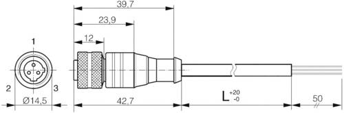 Contrinex 623 000 937 Anschlusskabel S13-3FUG-020 1St. von Contrinex