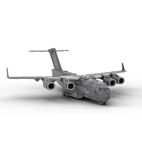 ControlCraze Kinder，Mehrzweck-Flugzeugmodell zum Zusammenbauen mit Blöcke，C-17 Globemaster III Transportflugzeug - Militärische Bauklotzset，17313 Teile von ControlCraze