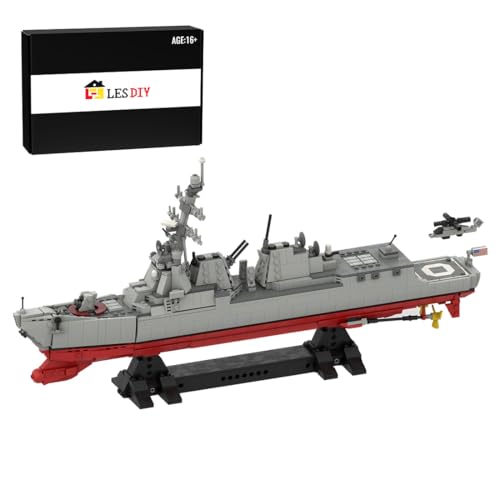 ControlCraze Kinder,Schiffe Militär Bausatz, MOC-116181 Arleigh Burke Class Destroyer Militär Flugzeugträger Bausteine, 1311 Teile von ControlCraze