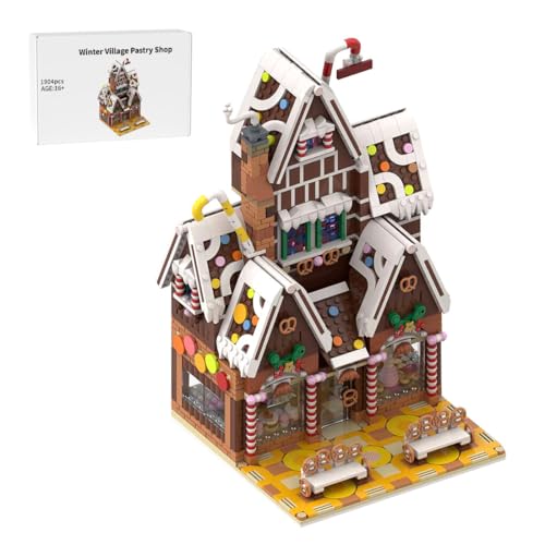 ControlCraze Weihnachten Haus Modular, Winterdorf Klemmbausteine Bausteine Winter Dorf Pastry Shop Modular, Haus Konstruktions Weihnachten 2024 Geschenke Dekoration für Erwachsene, 1904 Teile von ControlCraze