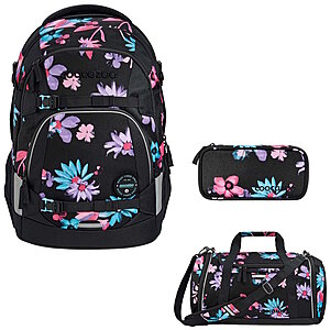 Coocazoo MATE Floral Artnight 3tlg Schulrucksack Set von Coocazoo