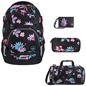 Coocazoo MATE Floral Artnight 4tlg Schulrucksack Set von Coocazoo