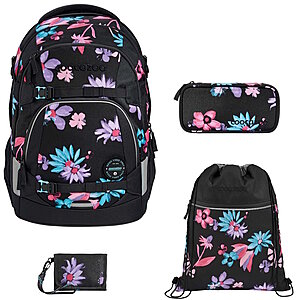 Coocazoo MATE Floral Artnight 4tlg Schulrucksack Set von Coocazoo