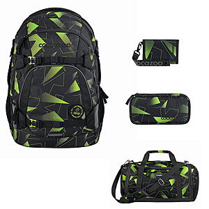 Coocazoo MATE Lime Flash Schulrucksack Set 4tlg von Coocazoo