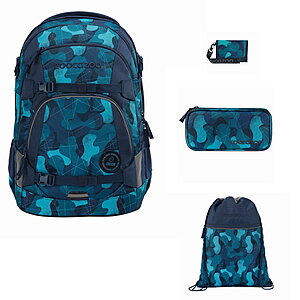 Coocazoo Mate Cloudy Camou 4tlg Schulrucksack Set von Coocazoo