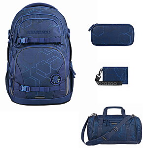 Coocazoo PORTER Blue Motion Schulrucksack Set 4tlg von Coocazoo