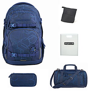 Coocazoo PORTER Blue Motion Schulrucksack Set 5tlg von Coocazoo