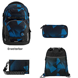 Coocazoo PORTER Electric Ice 4tlg Schulrucksack Set von Coocazoo