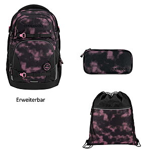 Coocazoo PORTER Pink Illusion 3tlg Schulrucksack Set von Coocazoo