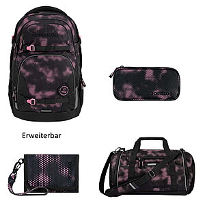 Coocazoo PORTER Pink Illusion 4tlg Schulrucksack Set von Coocazoo