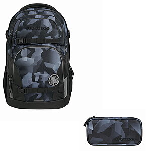 Coocazoo Porter Grey Rocks 2tlg Schulrucksack Set von Coocazoo