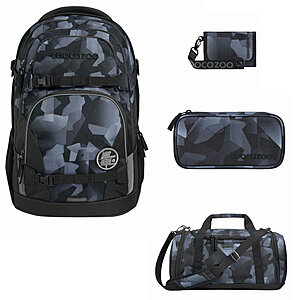 Coocazoo Porter Grey Rocks 4tlg Schulrucksack Set von Coocazoo