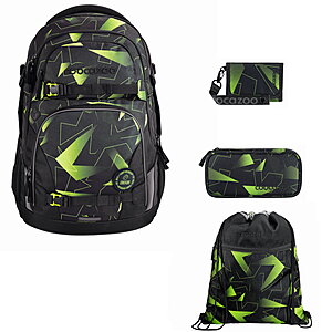 Coocazoo Porter Lime Flash 4tlg Schulrucksack Set von Coocazoo